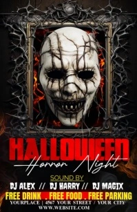 halloween Half Page Wide template