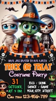 Hitam Halloween Costume Party Instagram Story Template