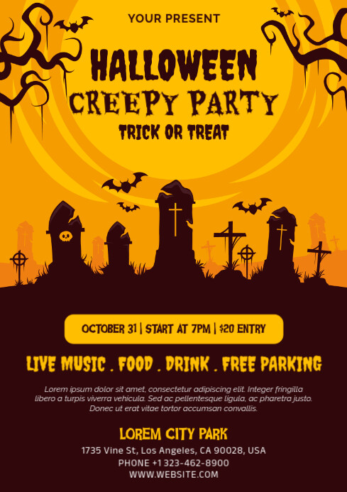 halloween A4 template