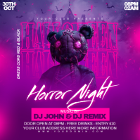 Paars Halloween Party Publicación de Instagram Template