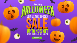Lilla Halloween งานแสดงผลงานแบบดิจิทัล Template