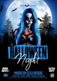 Negro Halloween Night Event A4 Template
