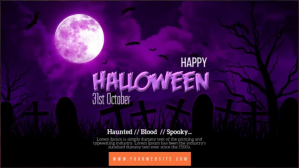 Lilla Halloween Party Facebook Cover Video Template