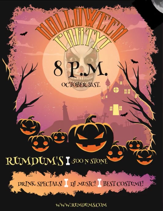 HALLOWEEN BAR FLYER (HAS SOUND) Template | PosterMyWall