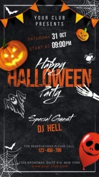 Halloween Digital Display Цифровой дисплей (9 : 16) template