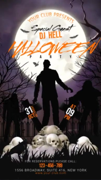 Black Halloween Digital Display Digital Display Template