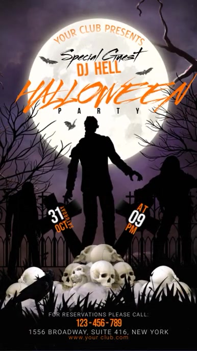 Halloween Digital Display 数字显示屏 (9:16) template