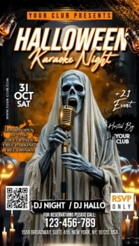 Halloween Digital Display Affichage numérique (9:16) template