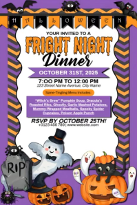 Halloween Dinner Plakat template