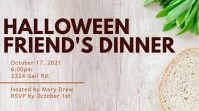 Halloween Dinner Invite Digital Display (16:9) template