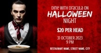 Halloween dinner night Facebook Event Cover template