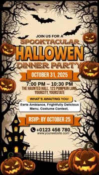 Halloween Dinner Party Rolka Instagram template