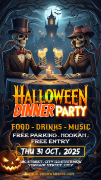 Halloween Dinner Party  Instagram Story template