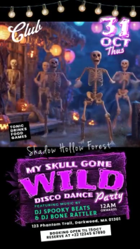 Halloween Disco Dance Party Display Template Instagram Story