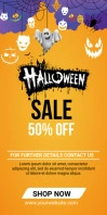 Halloween  Discount Roll Up Banner 3 X6 template