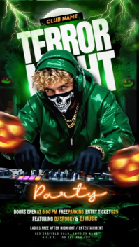 黑色 Terror Night Party Historia de Instagram Template
