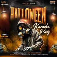 Halloween Dj Night Instagram Post template