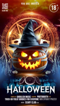 Halloween Dj Night Instagram Story template