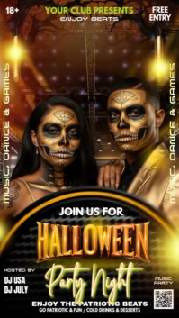 Halloween Dj Night Instagram Story template