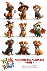 Branco Halloween Dog Collection Plakat Template