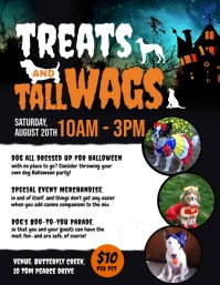 Halloween Dogs Party  Flyer Template