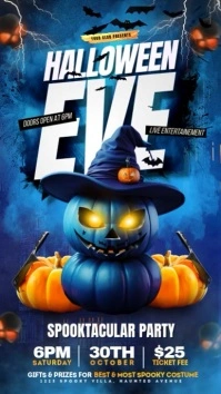 Halloween Eve Party Flyer Template Instagram Story