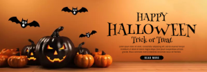 Orange Halloween Celebration แบนเนอร์ Tumblr Template