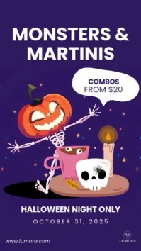 Halloween Event Bar Reel Instagram template