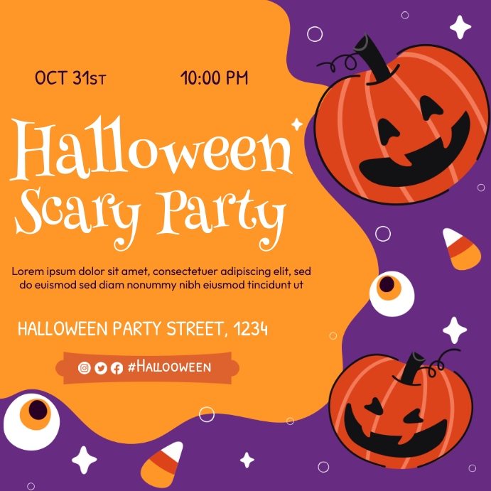 Halloween Event Instagram Post template