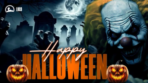 Halloween Event flyer Præsentation (16:9) template