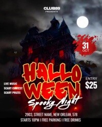 Noir Halloween Spooky Night Instagram Portrait Template