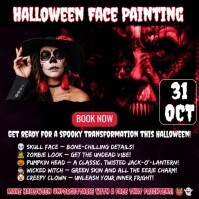 Noir Halloween Face Painting Instagram-opslag Template