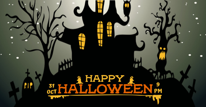 Halloween Facebook Cover Okładka wydarzenia na Facebooku template