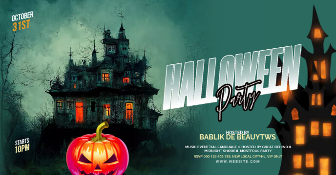 Halloween Facebook Group Cover Photo template