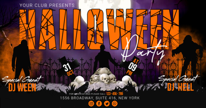 Halloween Facebook Shared Image template