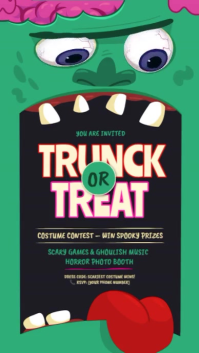 Grøn Trunk or Treat Event Facebook Story Template