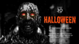Черный Halloween Event Facebook-covervideo Template
