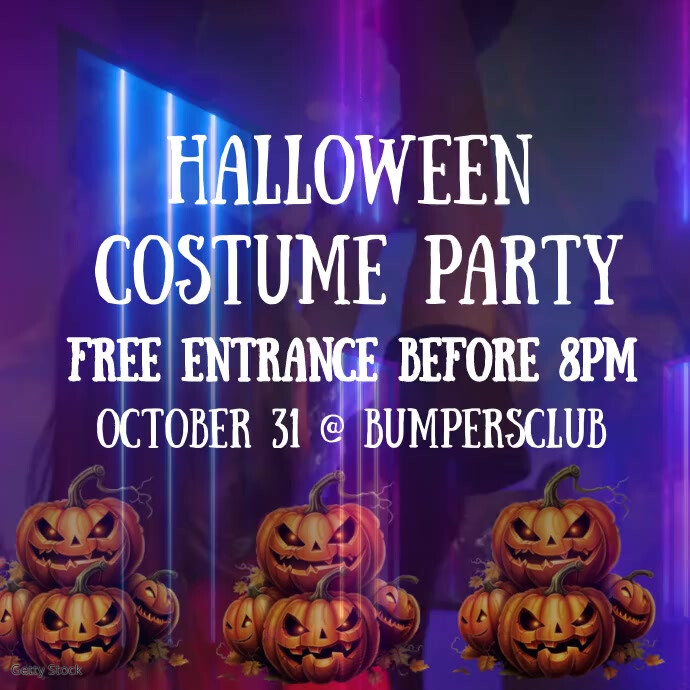 halloween family event flyers, halloween pump Wpis na Instagrama template