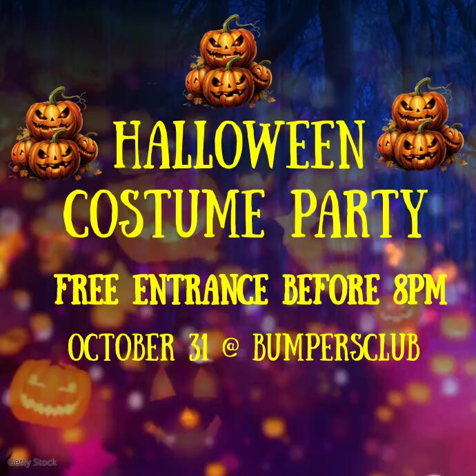 halloween family event flyers, halloween pump Wpis na Instagrama template