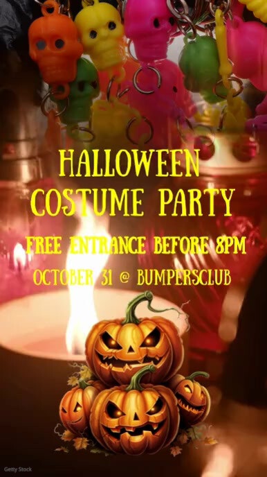 halloween family event flyers, halloween pump Instagram Story template