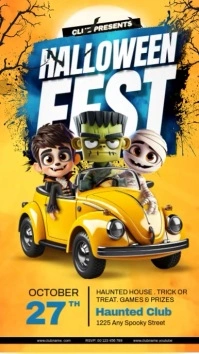 Halloween Fest Poster – Club Party & Trick or Treat Event Instagram Story template