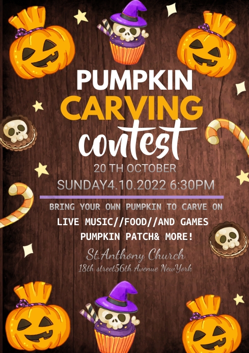halloween festival poster A4 template