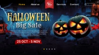 Halloween Flash Sale Landing Page Digital Display (16:9) template