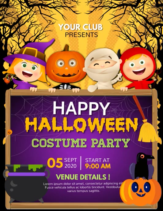 halloween flyer, halloween, happy halloween Ulotka (US Letter) template