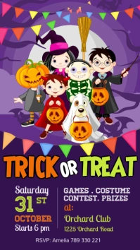 halloween flyer, halloween, happy halloween Instagram Story template