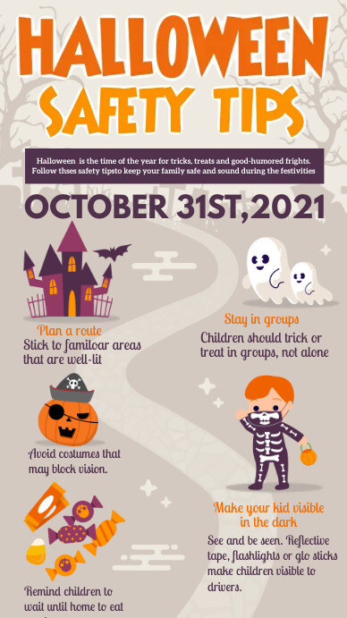 halloween flyer, halloween, happy halloween Digital Display (9:16) template