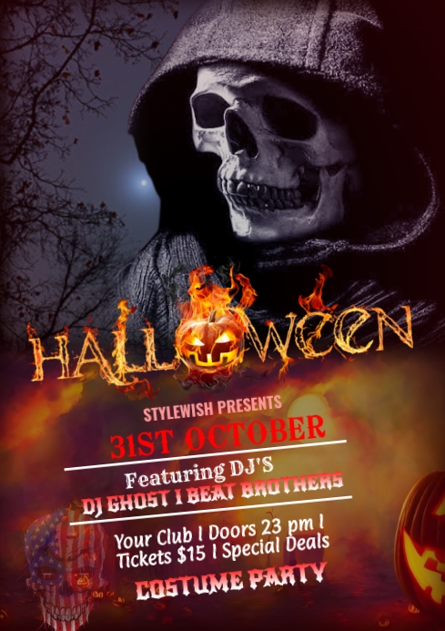 Halloween flyer (2) A4 template