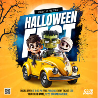 halloween flyer Instagram Post template