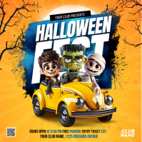 Laranja Halloween Fest โพสต์บน Instagram Template