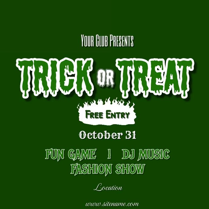 Halloween Flyer Instagram Post template